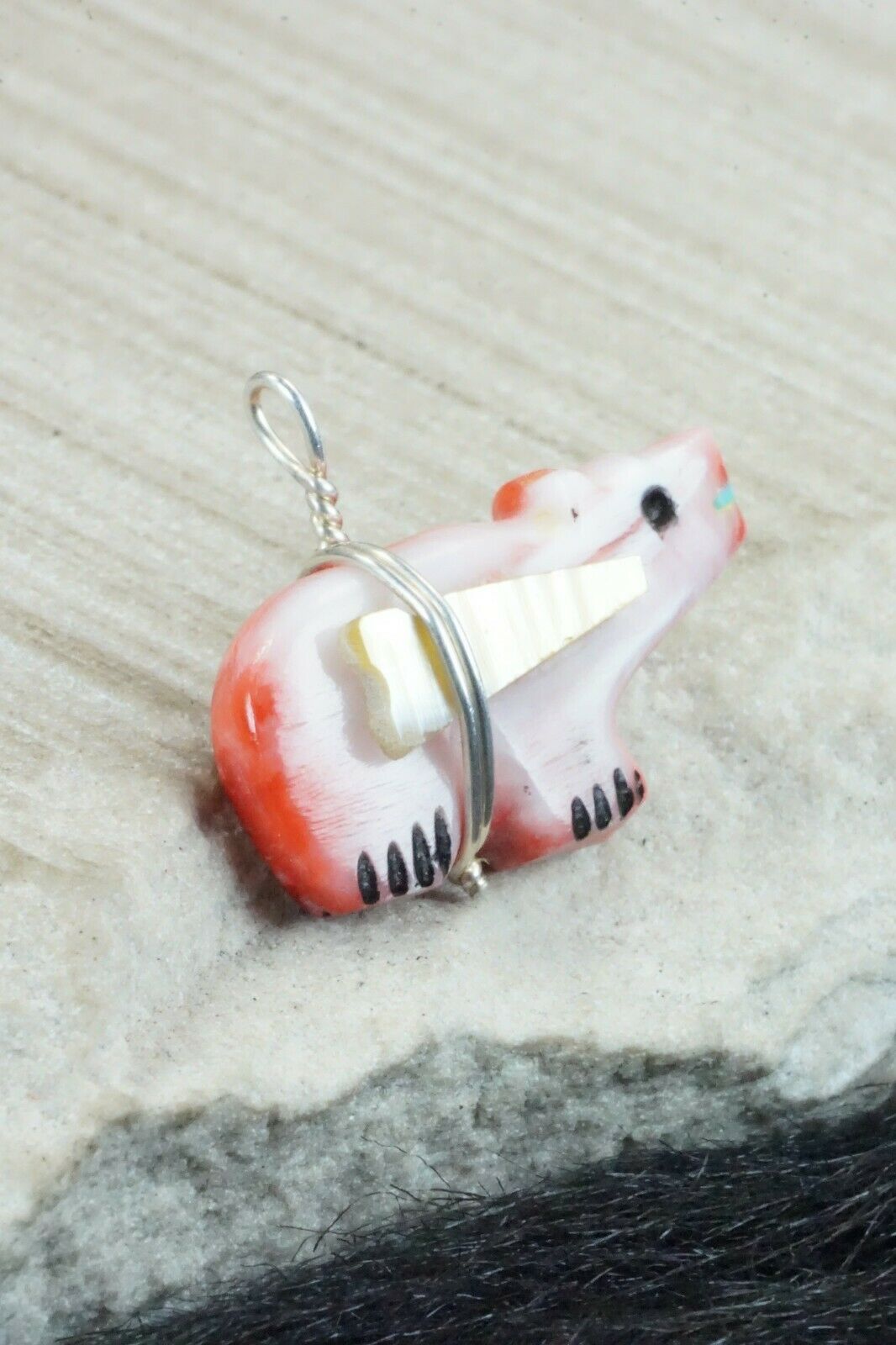 Spiny Oyster & Sterling Silver Pendant - Darrin Boone