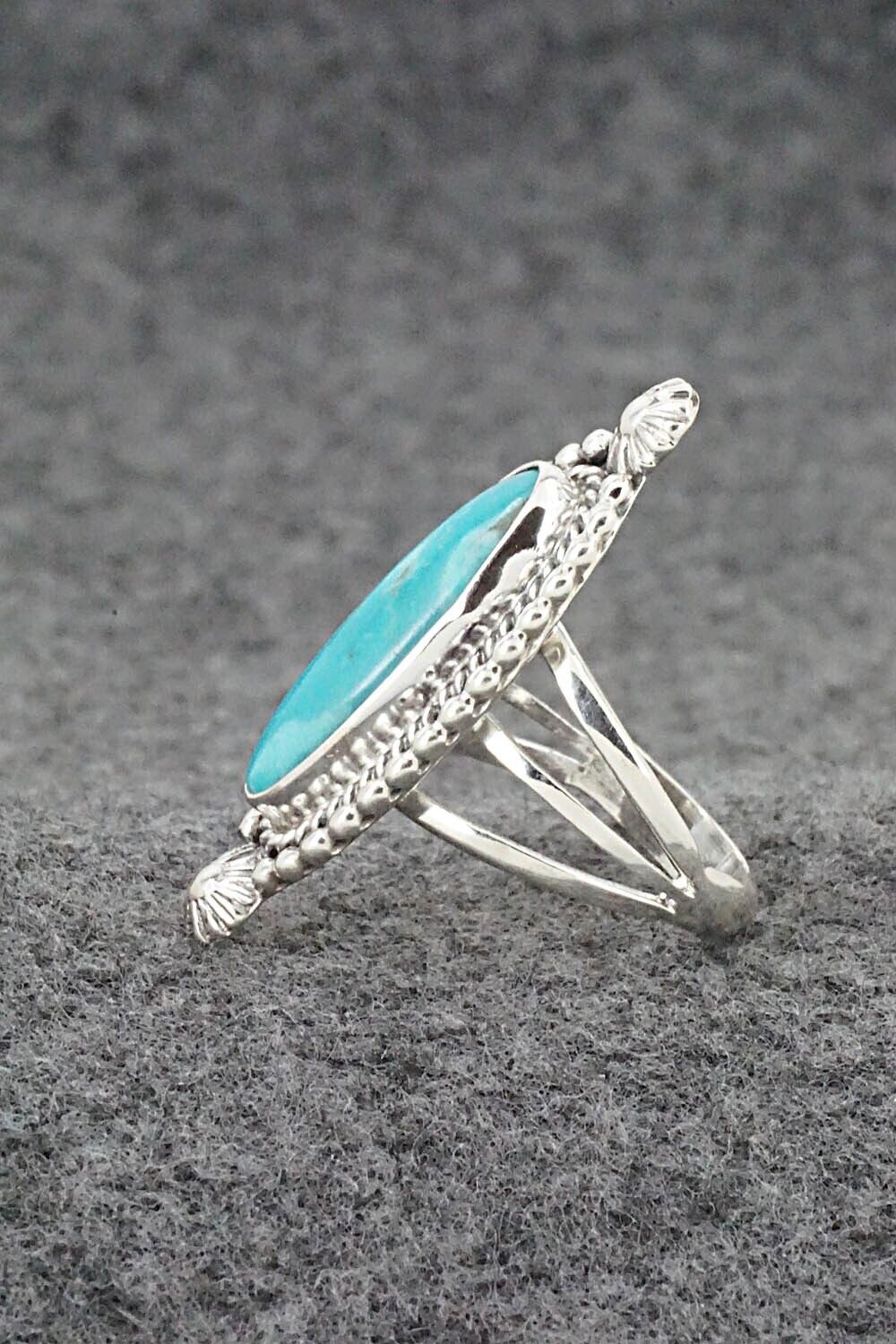 Turquoise & Sterling Silver Ring - Samuel Yellowhair - Size 6