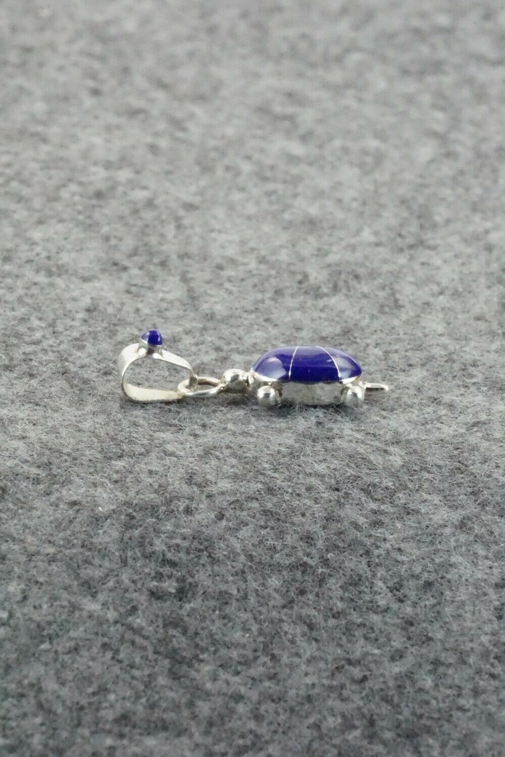 Lapis & Sterling Silver Inlay Pendant - Bryan Sandoval