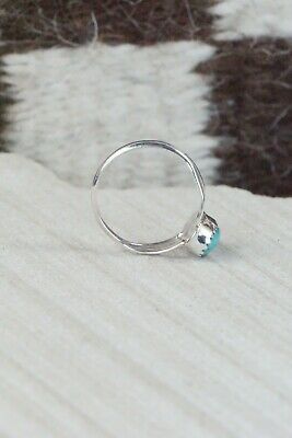 Turquoise and Sterling Silver Ring - Robert Martinez - Size 6