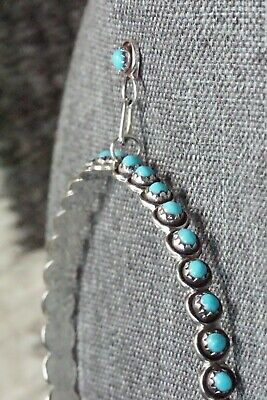 Turquoise and Sterling Silver Earrings - Florenda Lonasee