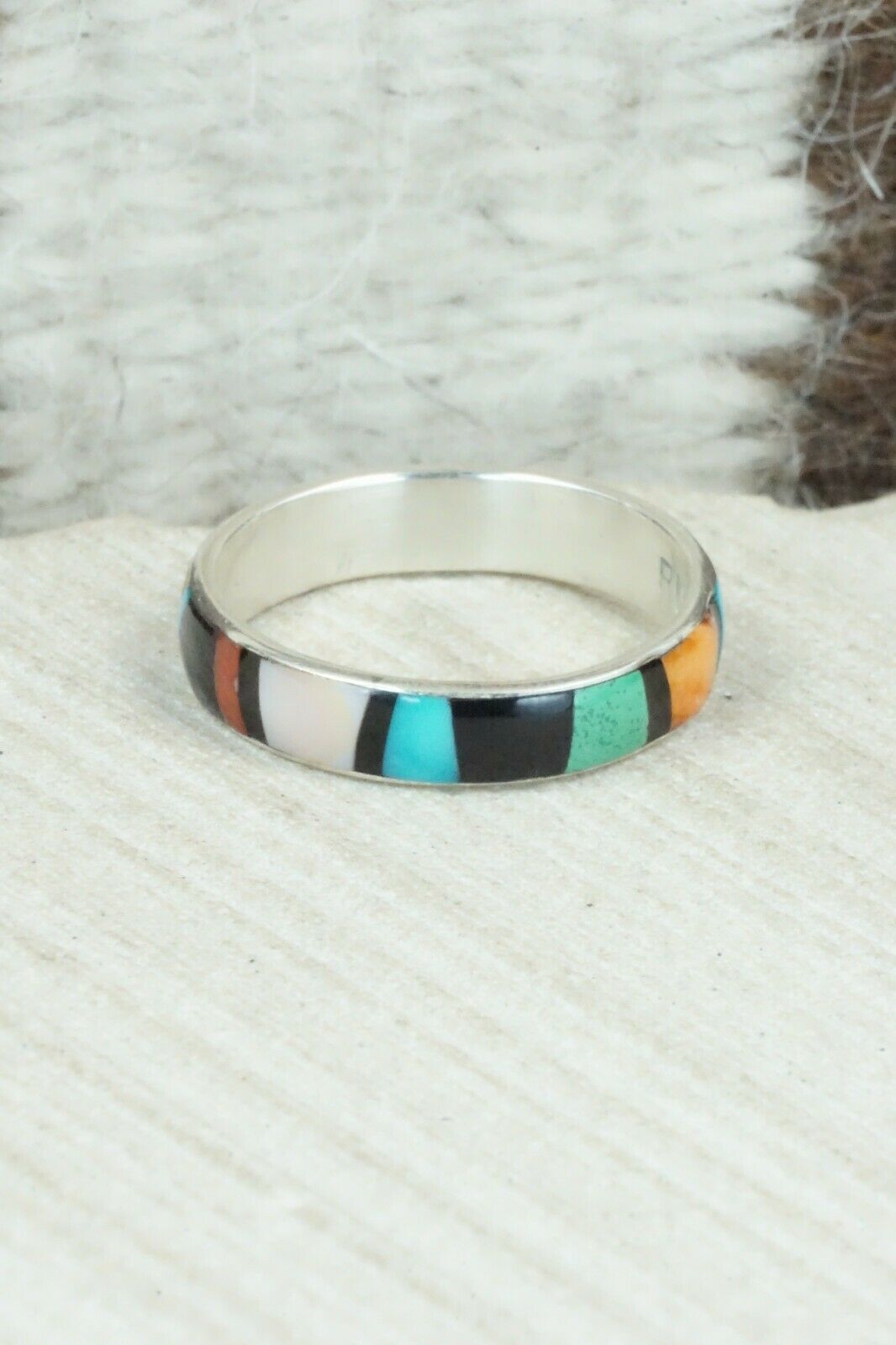 Multi Stone & Sterling Silver Ring - Rose Ukestine - Size 10
