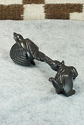 Crow & Coyote (The Tricksters) Zuni Fetish Carving - Albert Eustace