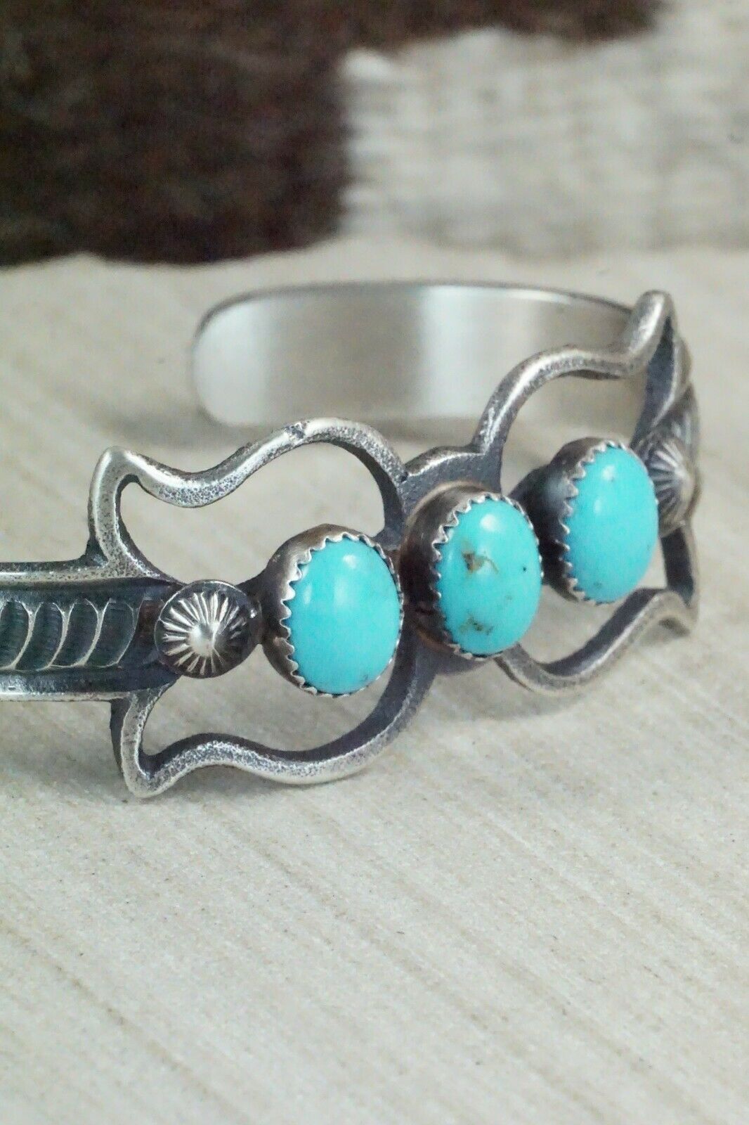 Turquoise and Sterling Silver Bracelet - Eva & Linberg Billah