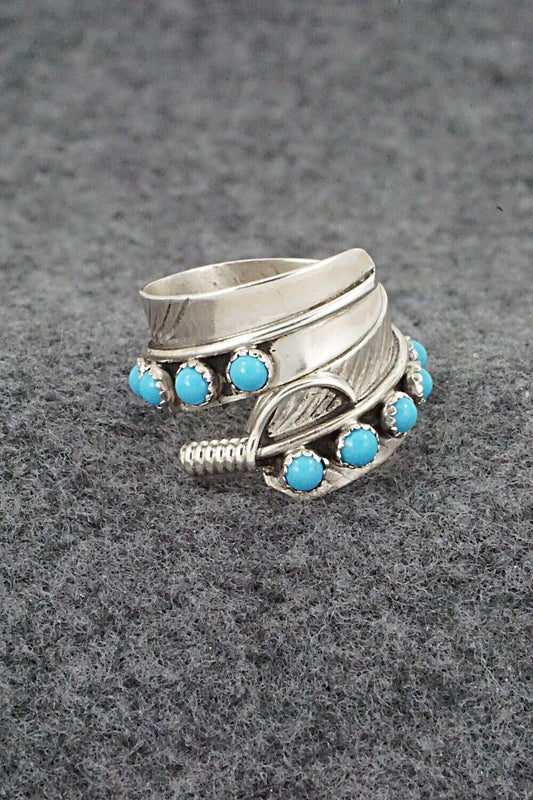 Turquoise & Sterling Silver Ring - Aaron Davis - Size 6.5