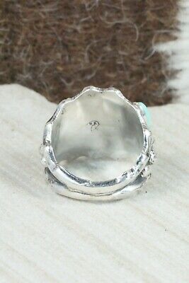 Turquoise & Sterling Silver Ring - Andrew Vandever - Size 7.75