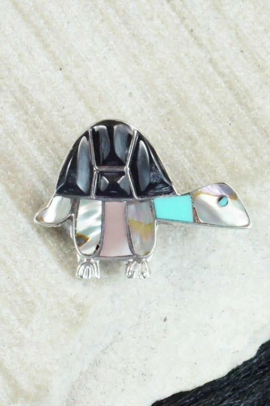 Multi Stone & Sterling Silver Pendant/ Pin - Loretta Gia