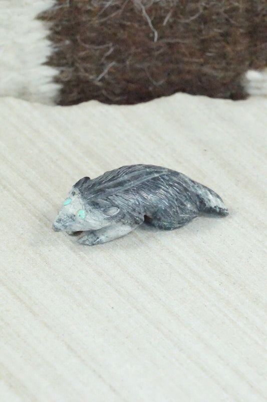 Badger Zuni Fetish Carving - Jonas Hustito