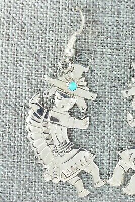 Turquoise & Sterling Silver Earrings - Bahe Tom