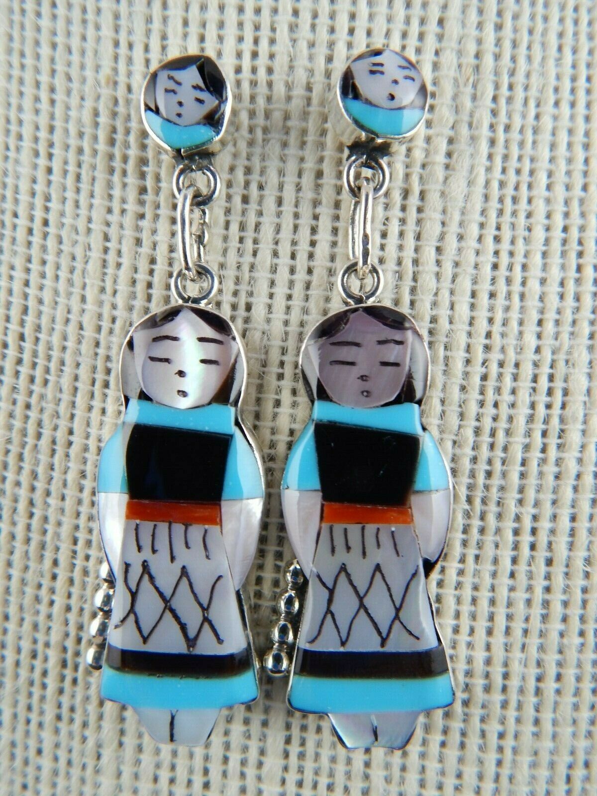 Zuni Turquoise Inlay Maiden Jewelry Set - Joyce Waseta - High Lonesome Trading
