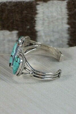 Navajo Turquoise & Sterling Silver Bracelet - Raymond Delgarito - High Lonesome Trading