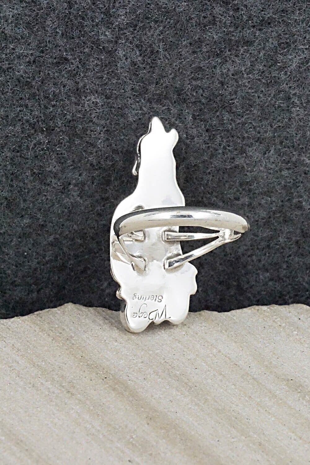 Turquoise & Sterling Silver Ring - William Begay - Size 8.75