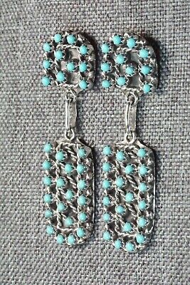 Turquoise & Sterling Silver Earrings - Randy Hooee - High Lonesome Trading