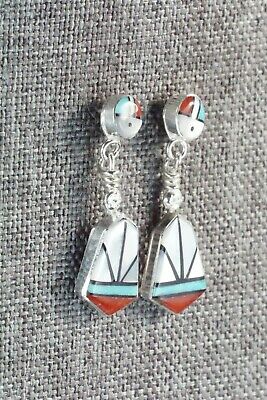 Multi Stone Inlay & Sterling Silver Earrings - Ola Eriacho
