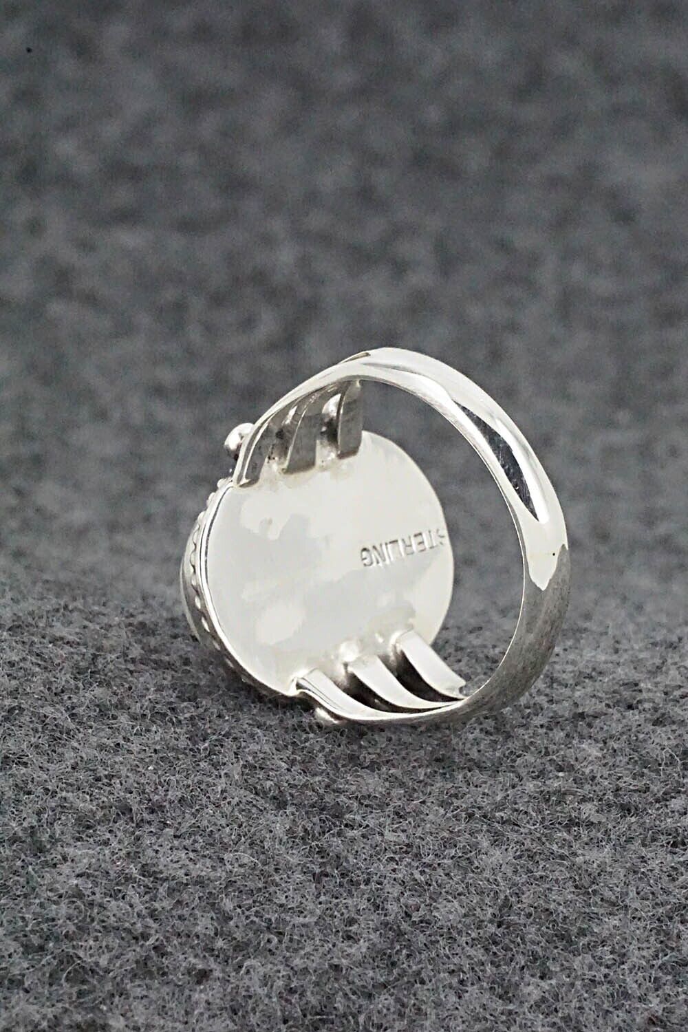 White Buffalo & Sterling Silver Ring - Grace Kenneth - Size 7.5