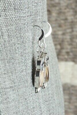 Mother of Pearl & Sterling Silver Earrings - Reginda Kallestewa