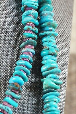 Navajo Double Strand Turquoise & Spiny Oyster Necklace - Native American