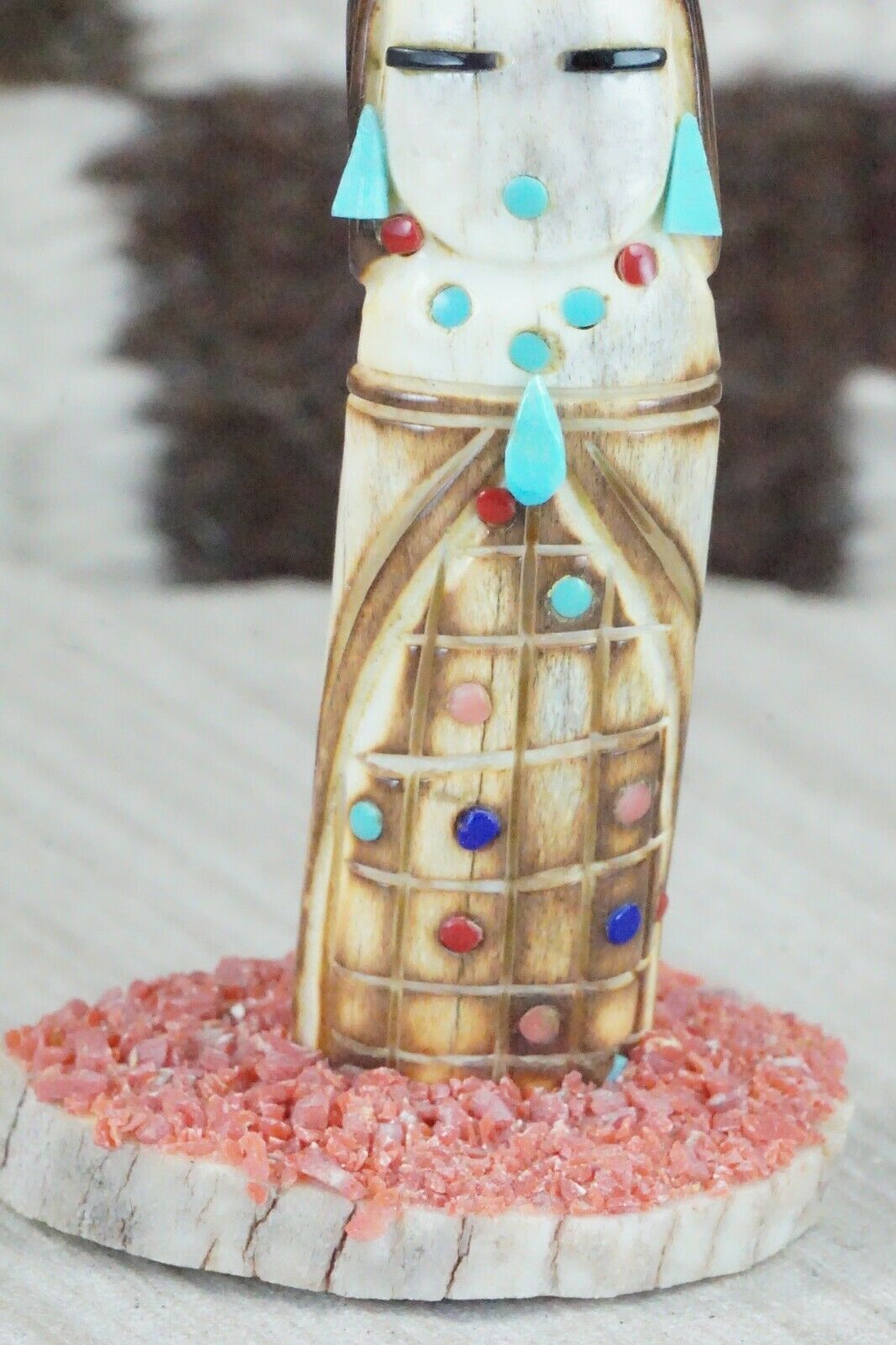 Corn Maiden Zuni Fetish Carving - Sullivan Shebola
