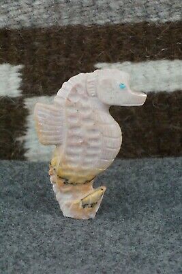 Sea Horse Zuni Fetish Carving - Derrick Kaamasee