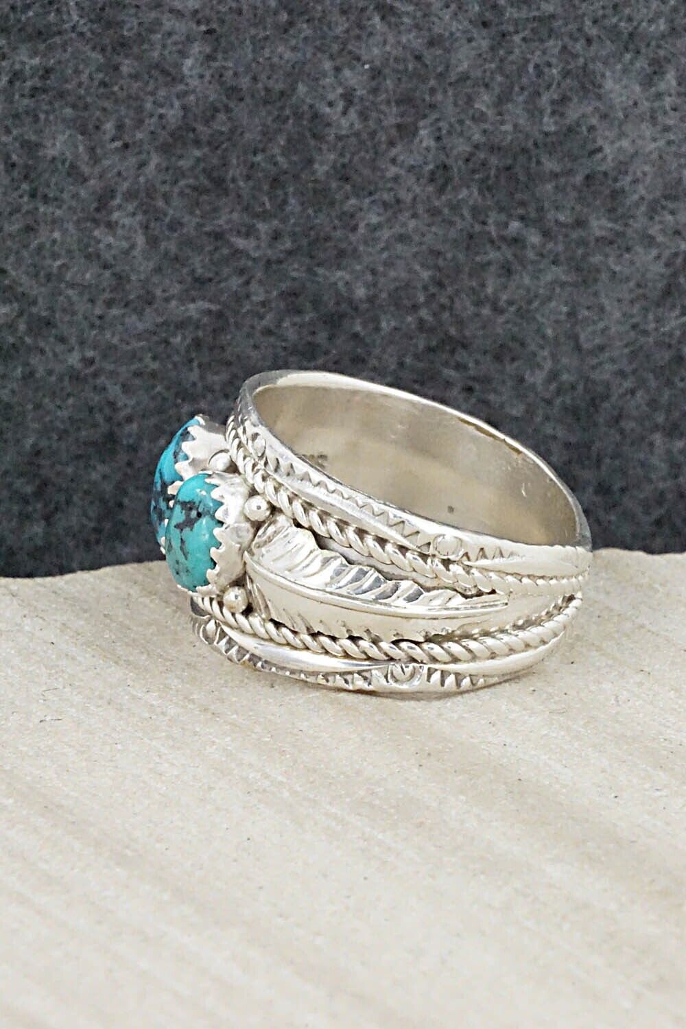 Turquoise and Sterling Silver Ring - Betty Begay - Size 9.5