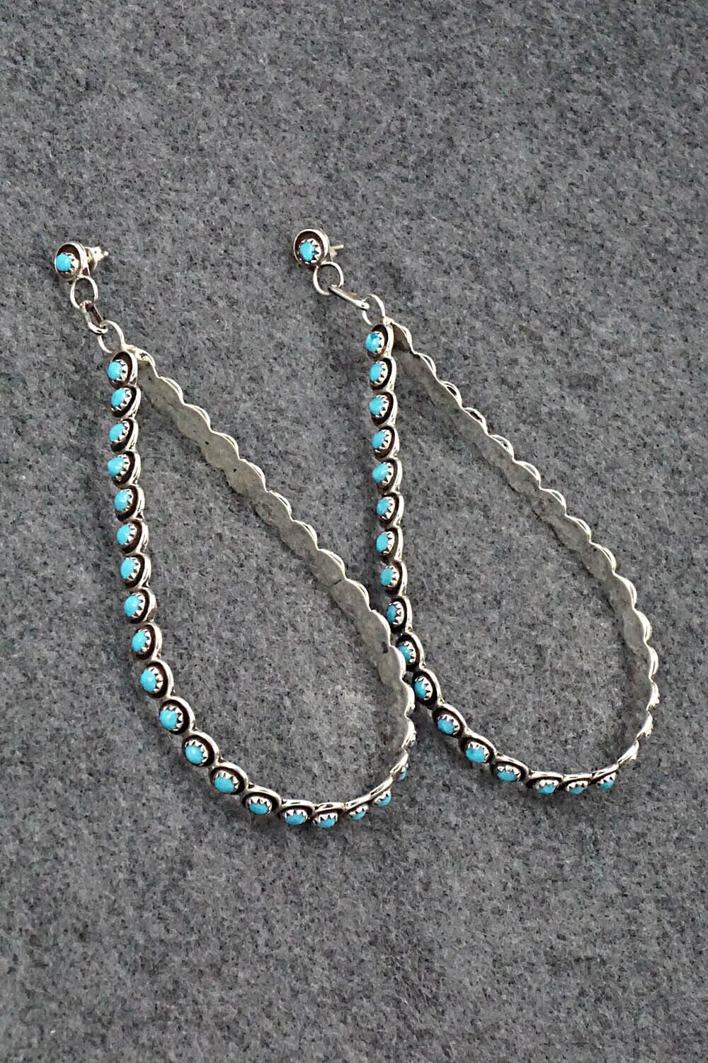 Turquoise & Sterling Silver Earrings - Florenda Lonasee