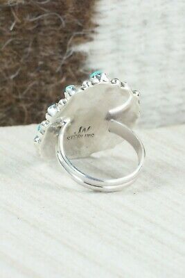 Turquoise and Sterling Silver Ring - Justina Wilson - Size 8