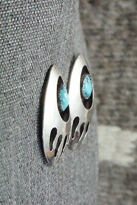 Turquoise & Sterling Silver Earrings - Virginia Long