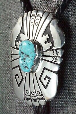 Turquoise & Sterling Silver Bolo Tie - Richard Singer