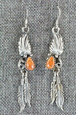 Spiny Oyster & Sterling Silver Earrings - Annie Spencer