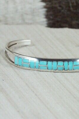 Turquoise & Sterling Silver Bracelet - Glendis Tsadiasi