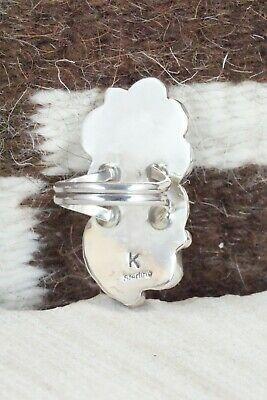 Turquoise and Sterling Silver Ring - Kenneth Jones - Size 7.25 - High Lonesome Trading