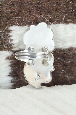 Turquoise and Sterling Silver Ring - Kenneth Jones - Size 7.25