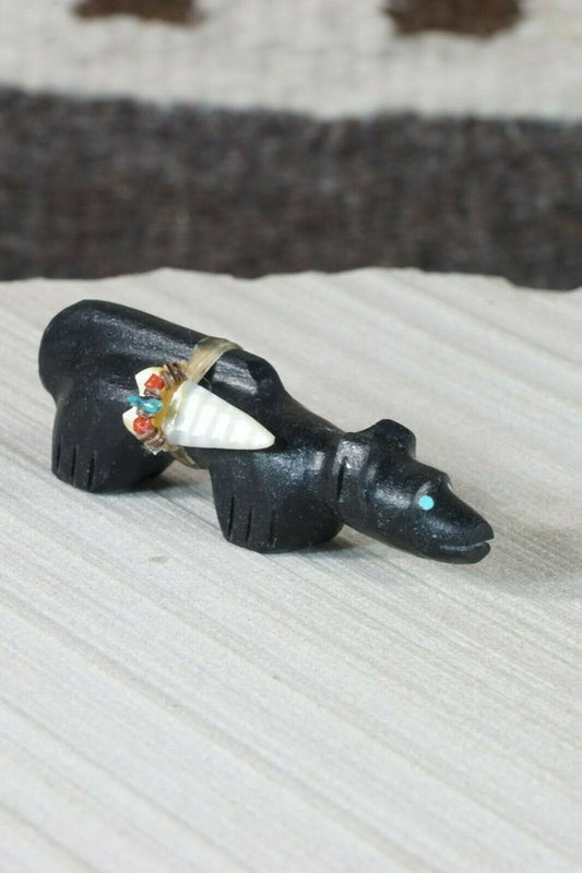 Mountain Lion Zuni Fetish Carving - Peter Gasper - High Lonesome Trading