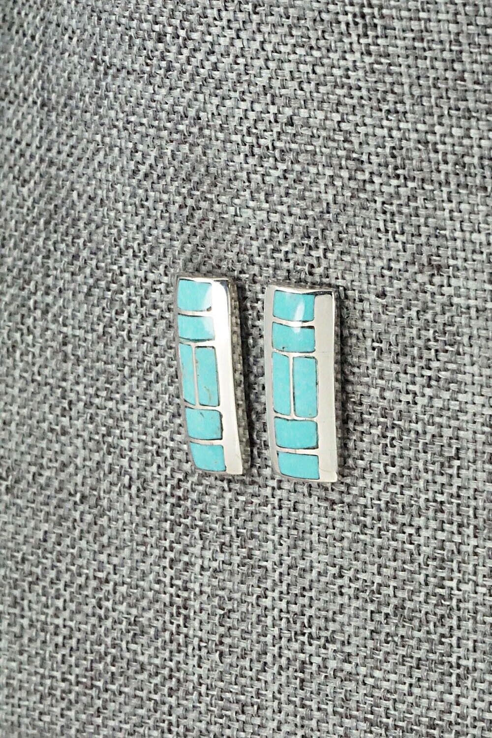 Turquoise & Sterling Silver Earrings - Glendis Tsadiasi