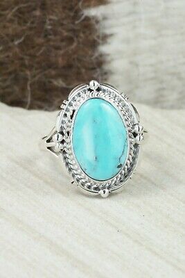 Turquoise & Sterling Silver Ring - Daniel Benally - Size 10