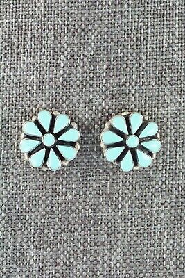 Turquoise & Sterling Silver Earrings - Arie Kanteena