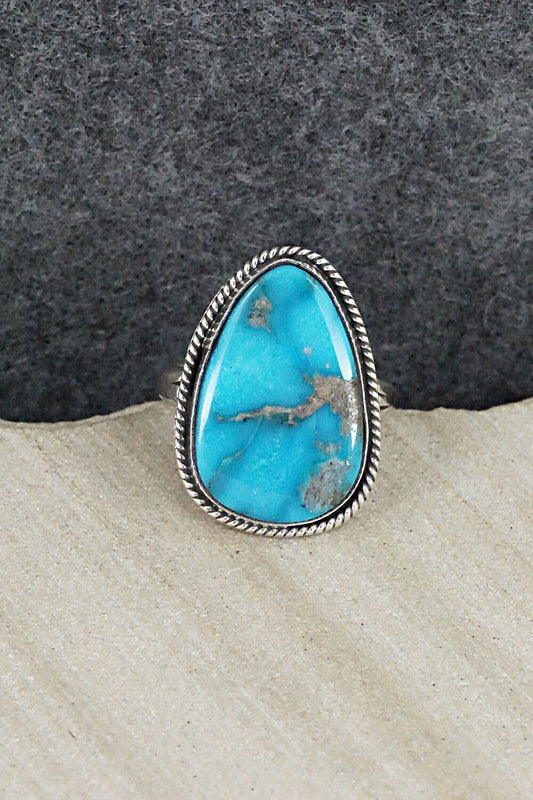 Turquoise & Sterling Silver Ring - Alice Rose Saunders - Size 7.25