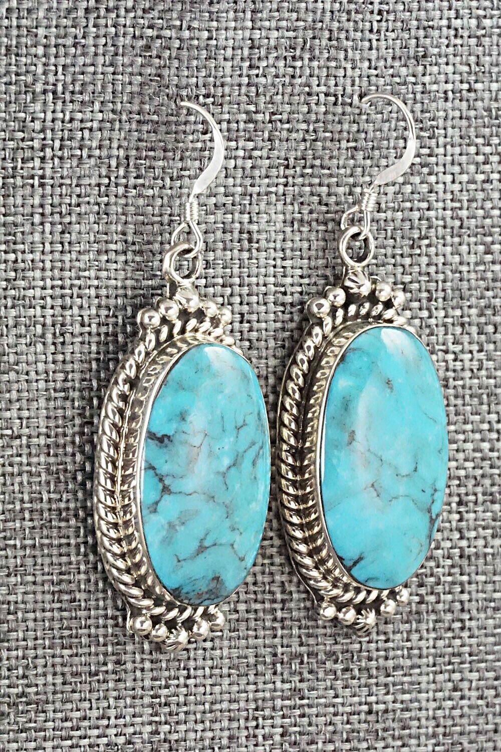 Turquoise & Sterling Silver Earrings - Gregg Yazzie