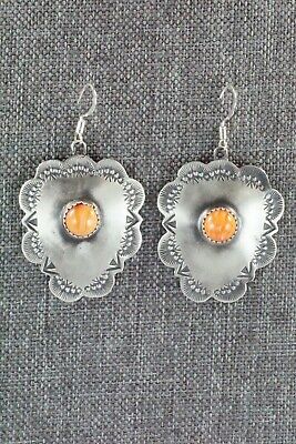 Spiny Oyster & Sterling Silver Earrings - Shawn Cayatineto - High Lonesome Trading