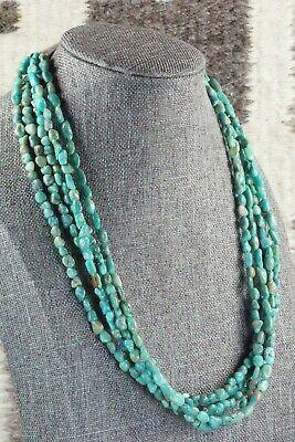 Turquoise & Sterling Silver Necklace - Navajo - High Lonesome Trading