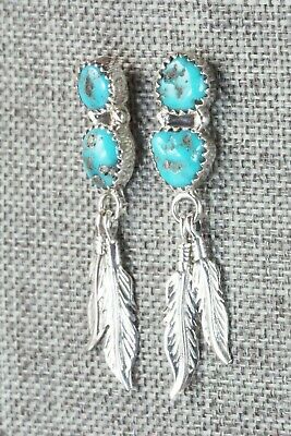 Turquoise & Sterling Silver Earrings - Annie Spencer