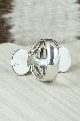 Turquoise & Sterling Silver Ring - Sheena Jack - Size 7.75