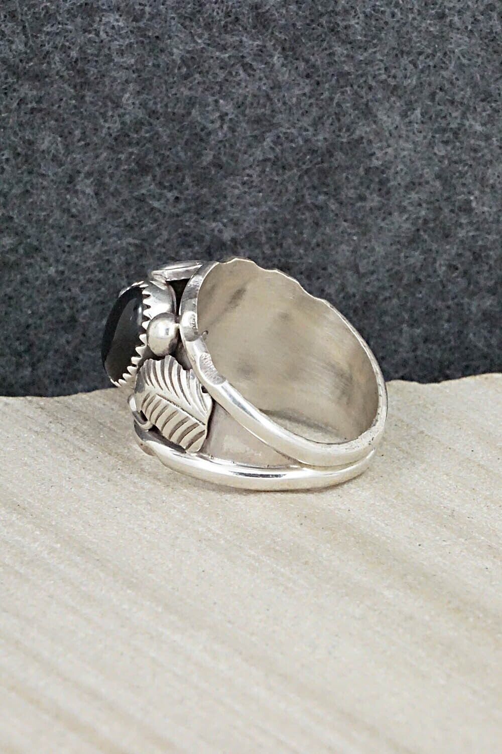Onyx & Sterling Silver Ring - Max Calliditto - Size 9.75