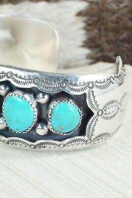 Turquoise & Sterling Silver Bracelet - Wilbert Muskett Sr. - High Lonesome Trading