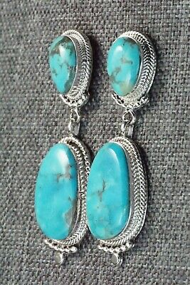 Turquoise & Sterling Silver Earrings - Verley Betone