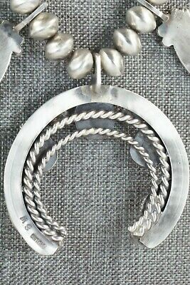 Spiny Oyster & Sterling Silver Squash Blossom and Earrings - Selina Warner