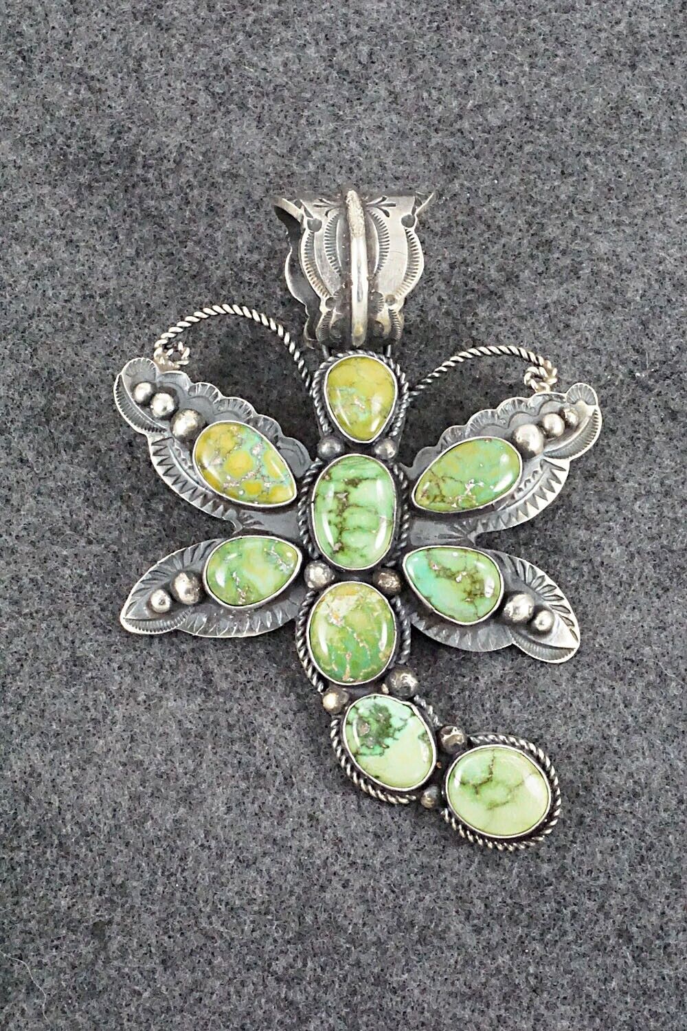 Turquoise & Sterling Silver Pendant - Shawn Cayatineto