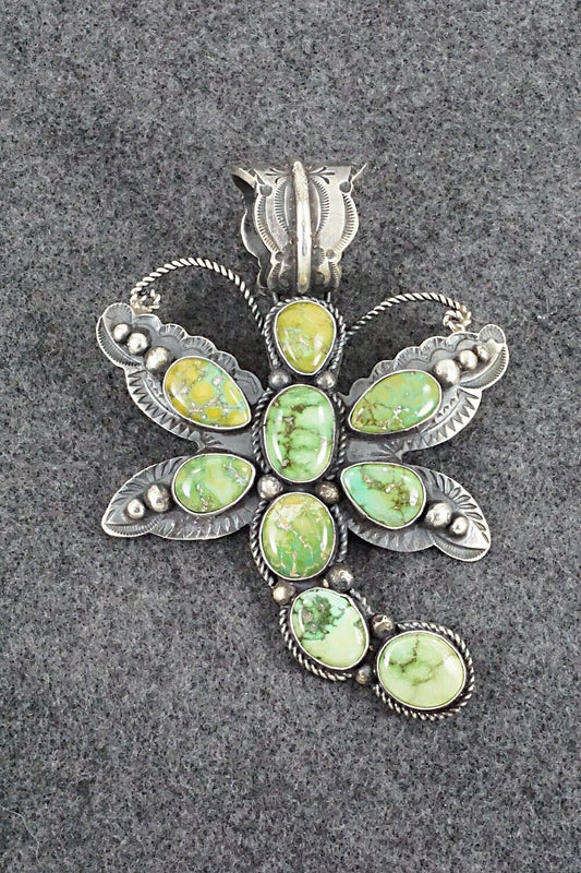 Turquoise & Sterling Silver Pendant - Shawn Cayatineto