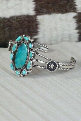 Navajo Turquoise and Sterling Silver Bracelet - Native American