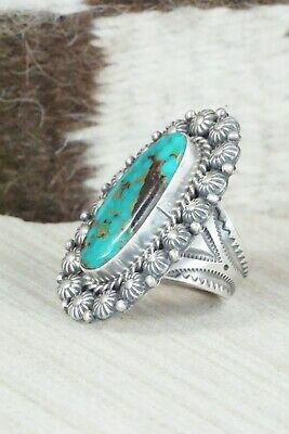 Royston Turquoise and Sterling Silver Ring - Michael Calladitto - Size 7